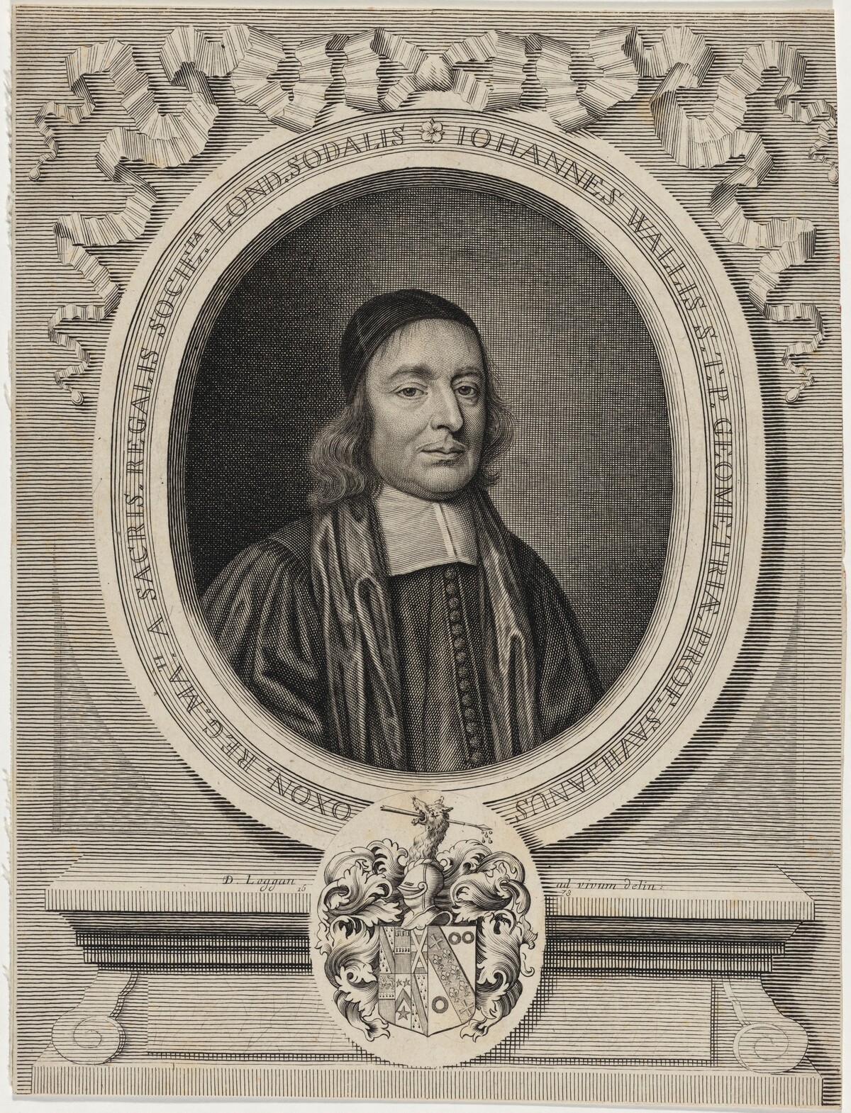 John Wallis, Mathematician by David Loggan