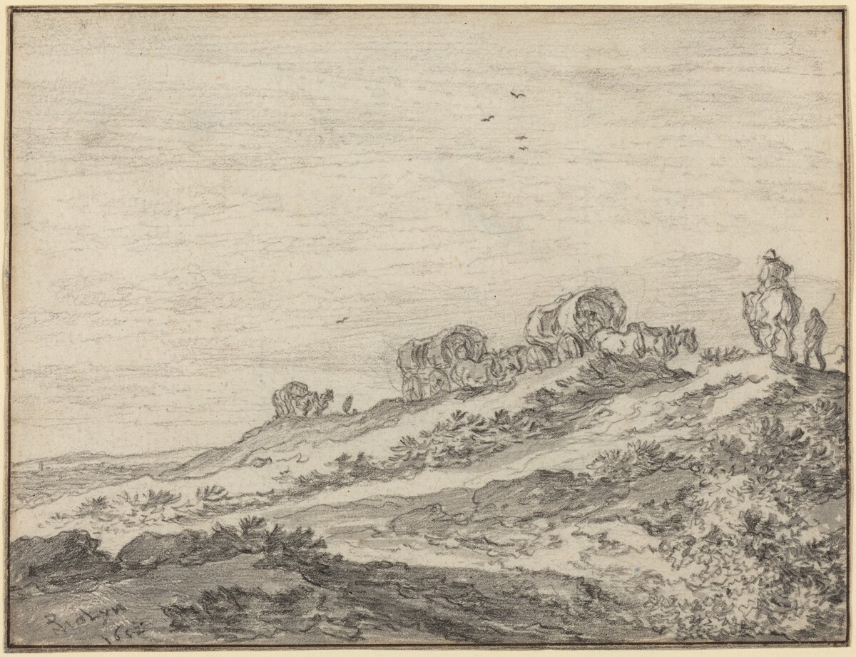 Travellers along the Crest of a Hill by Pieter Molijn