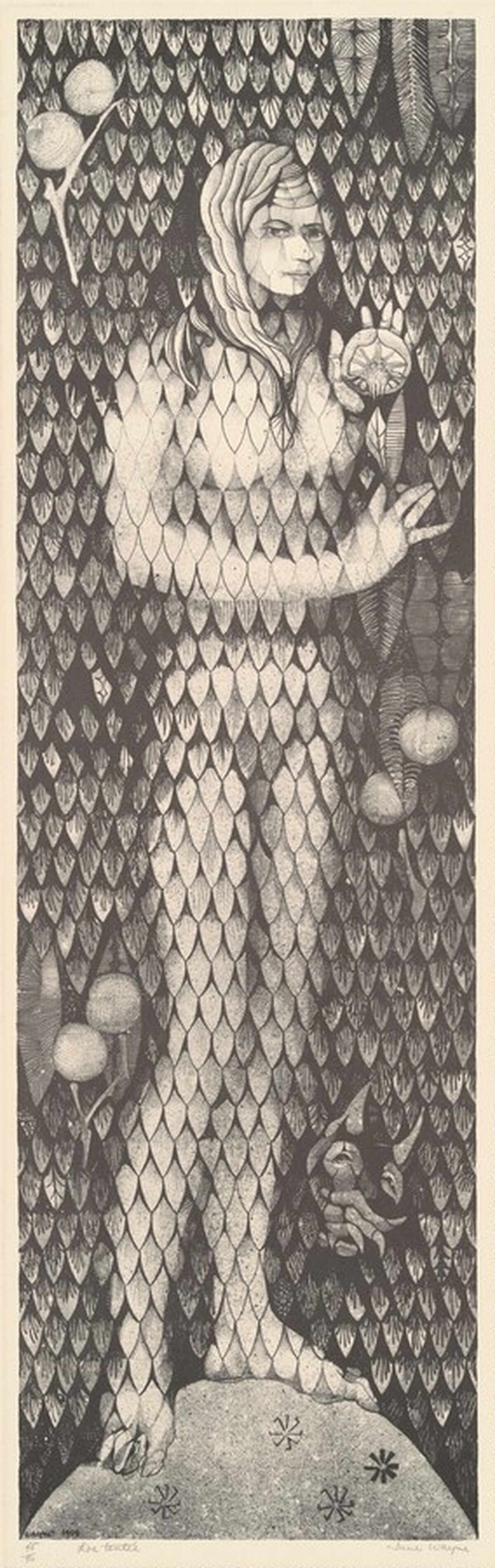 Eve Tempted [left half] by June Wayne