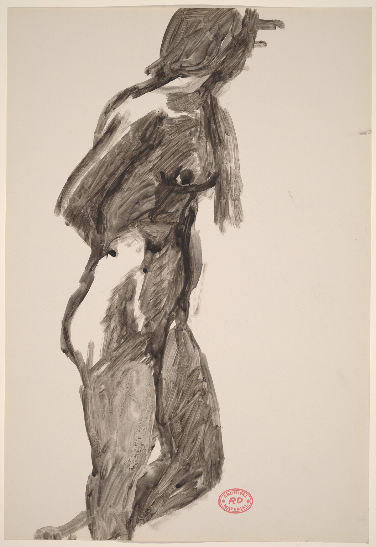Untitled [female nude turning away] by Richard Diebenkorn