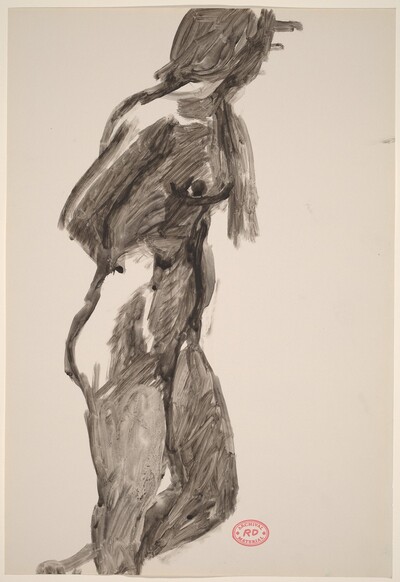 Untitled [female nude turning away]