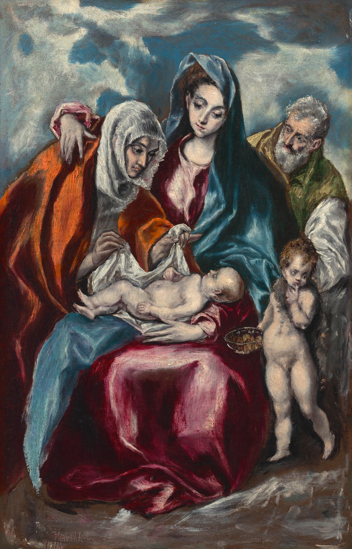The Holy Family with Saint Anne and the Infant John the Baptist by El Greco (Domenikos Theotokopoulos)
