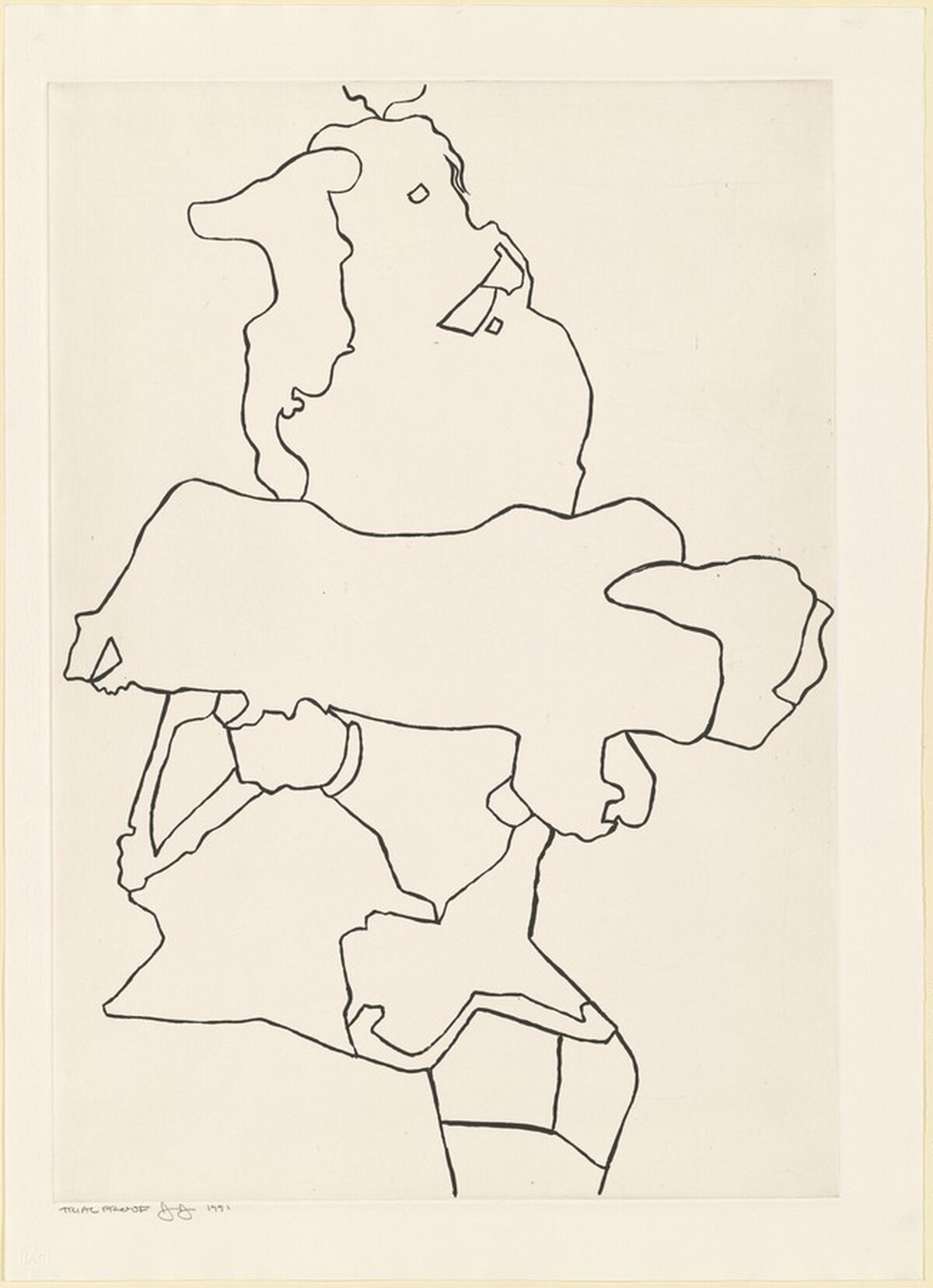 Green Angel [trial proof] by Jasper Johns