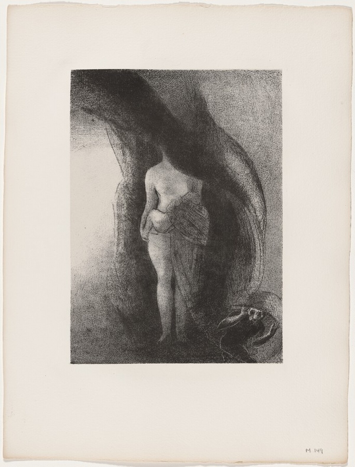 Je Suis Toujours la Grande Isis! Nul N'A Encore Soulevé Mon Fruit Est Le Soleil by Odilon Redon, Georges Aubert after Redon, and Gustave Flaubert (author)