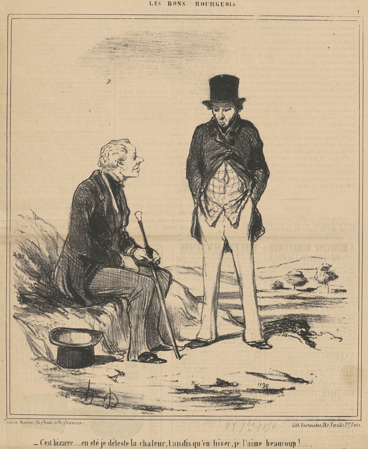 C'est bizarre ... été by Honoré Daumier
