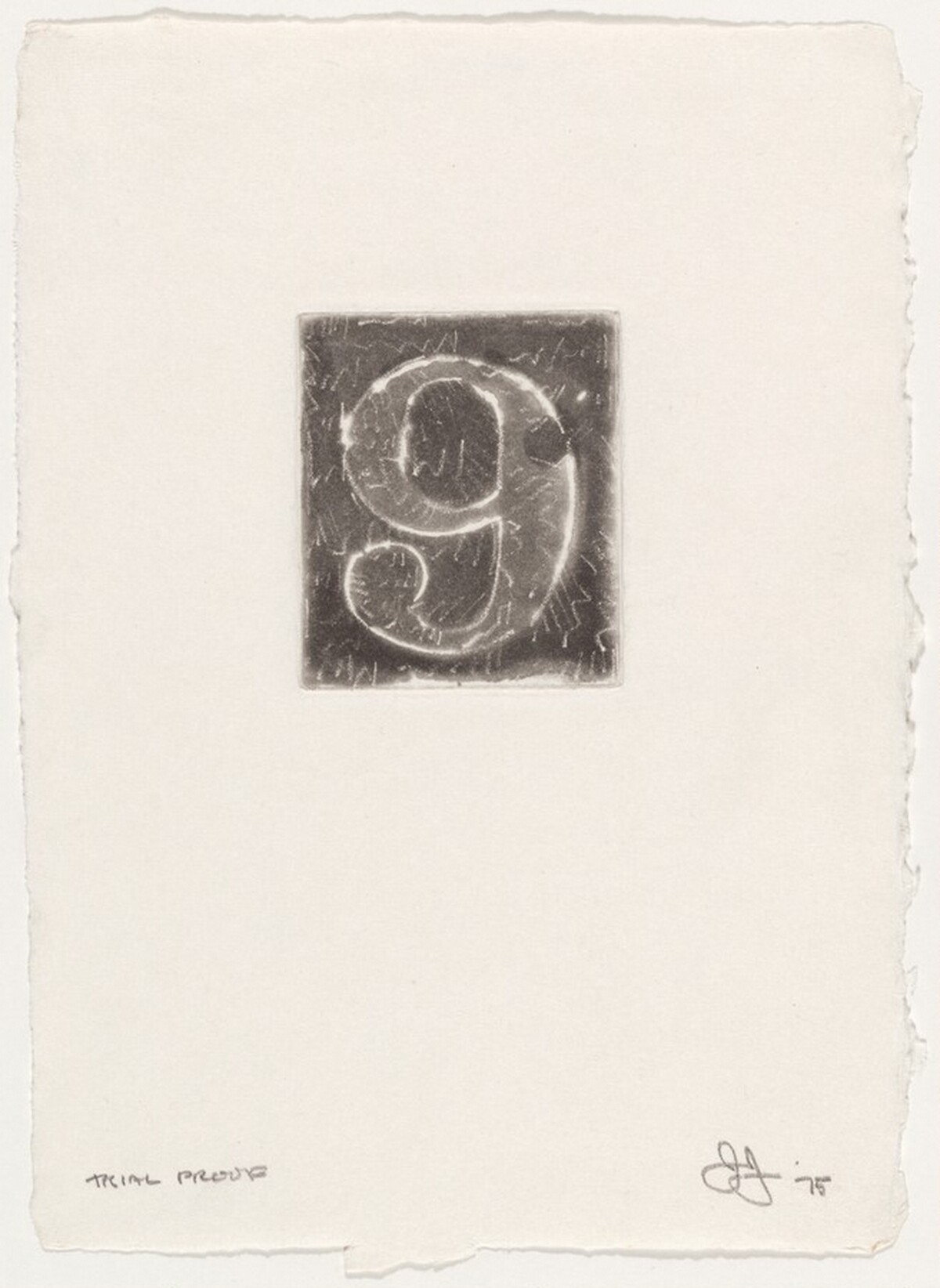 9 [trial proof] by Jasper Johns