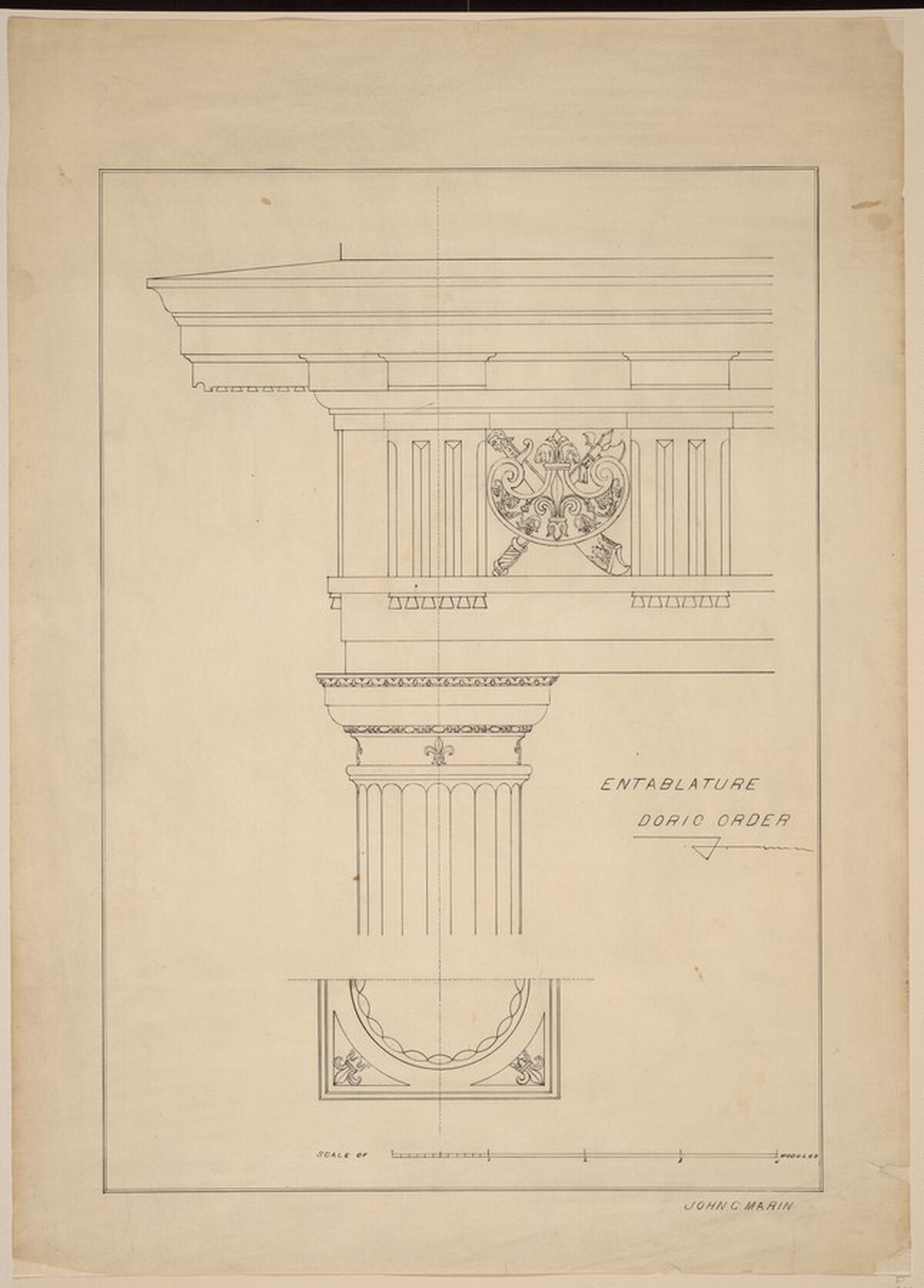 Entablature - Doric Order by John Marin