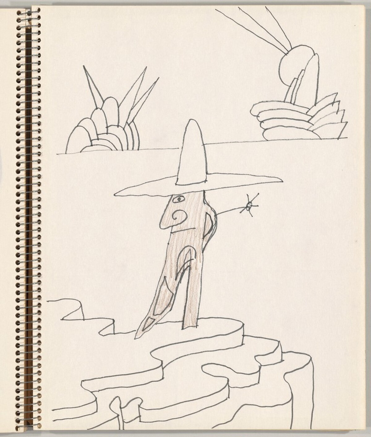 Cowboy Standing on a Mesa by Saul Steinberg