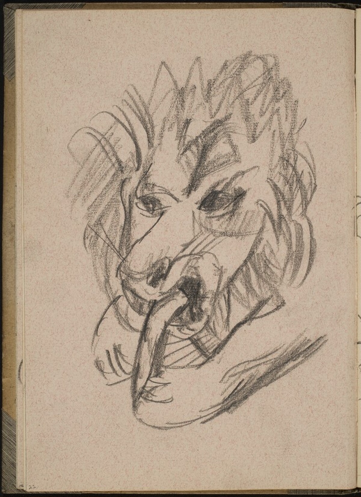 Fressender Löwe (Lion Eating) [p. 22] by Max Beckmann