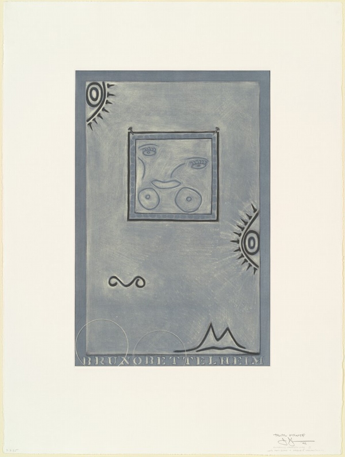 Untitled (White Mezzotint) [trial proof] by Jasper Johns