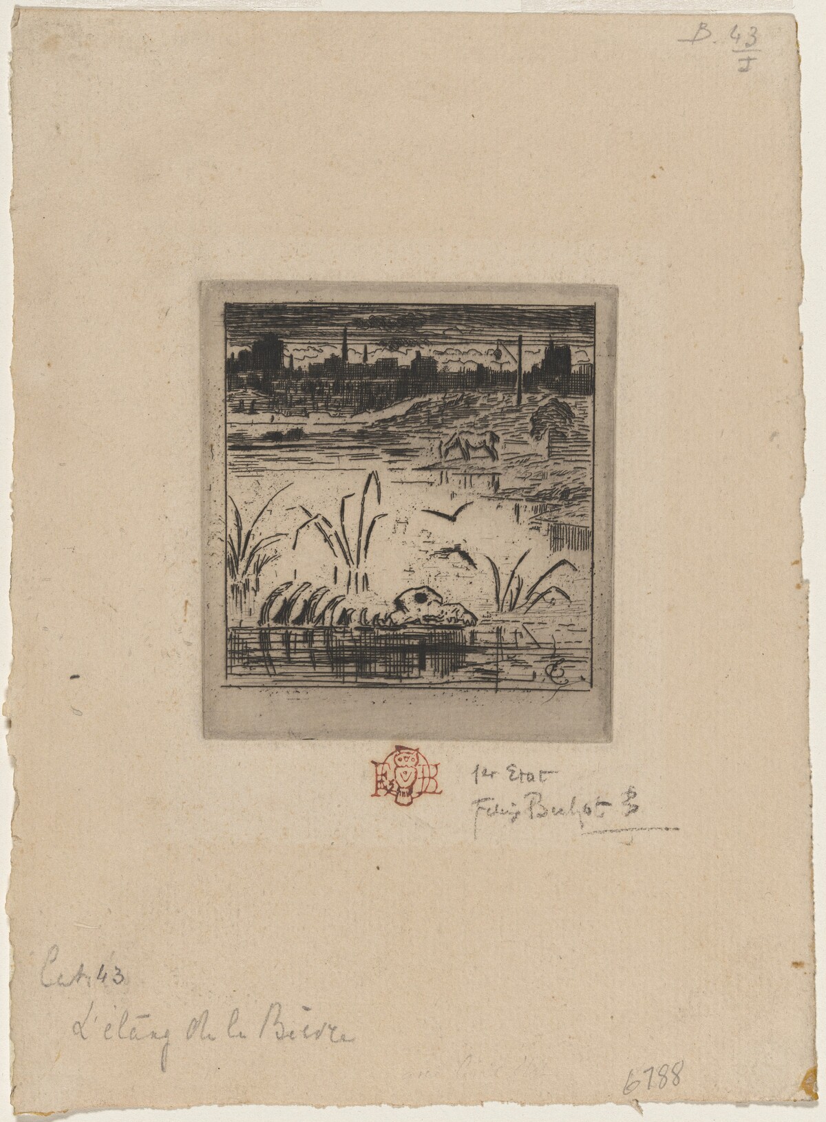 L'Etang de la Bièvre (The Beaver Pond) by Félix-Hilaire Buhot
