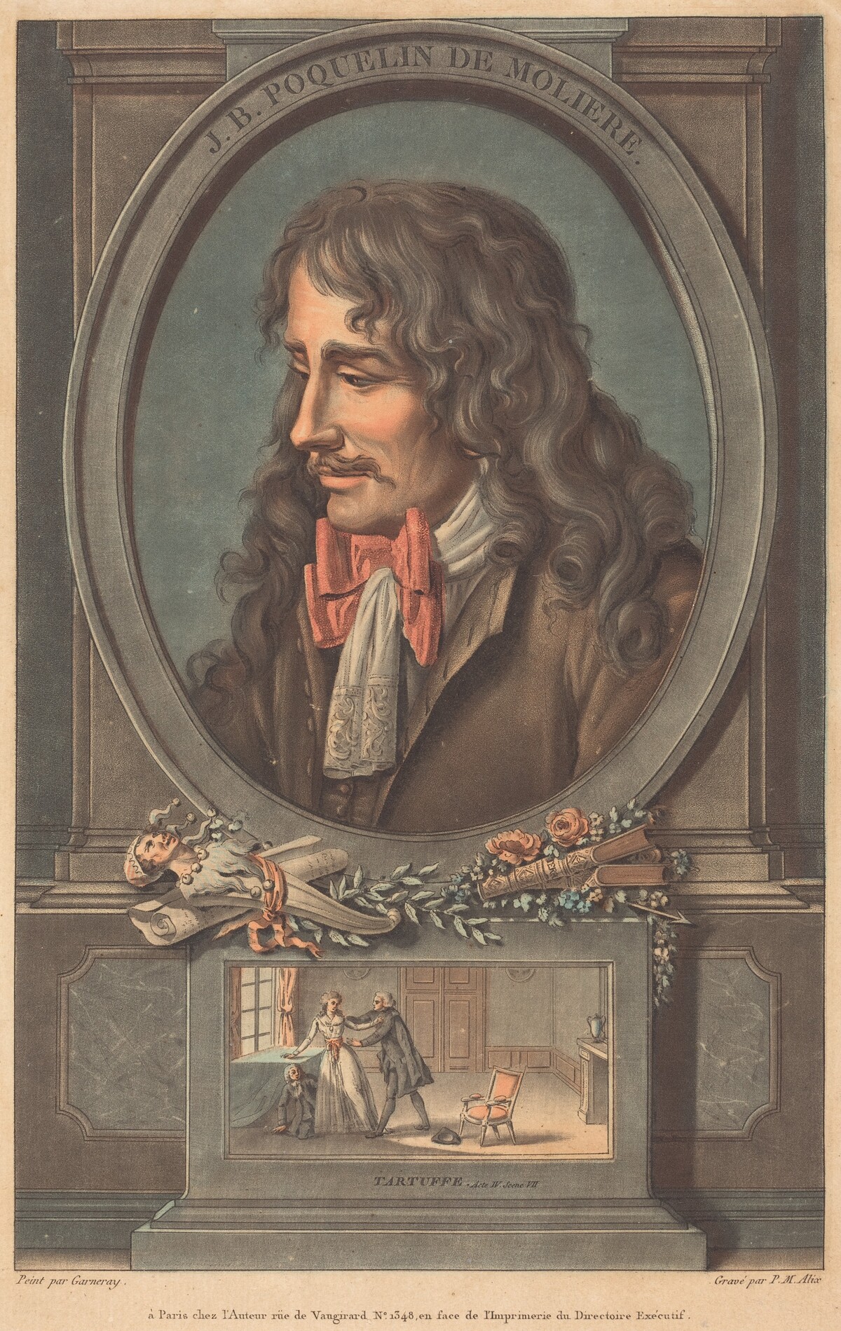 J. B. Poquelin de Molière by Pierre-Michel Alix after Jean-François Garnerey