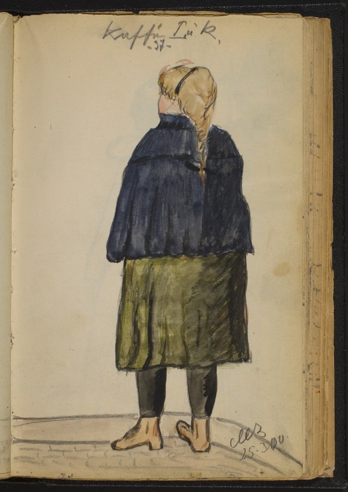 Woman with Braid seen from Behind by Max Beckmann