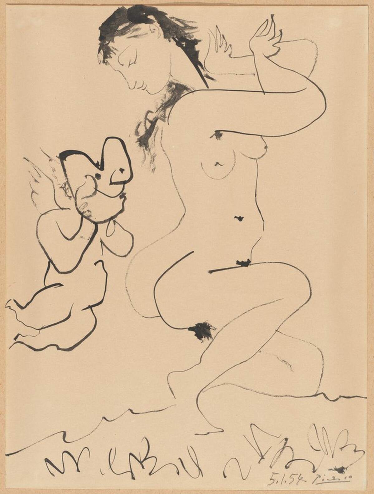 L'amour masqué by Pablo Picasso