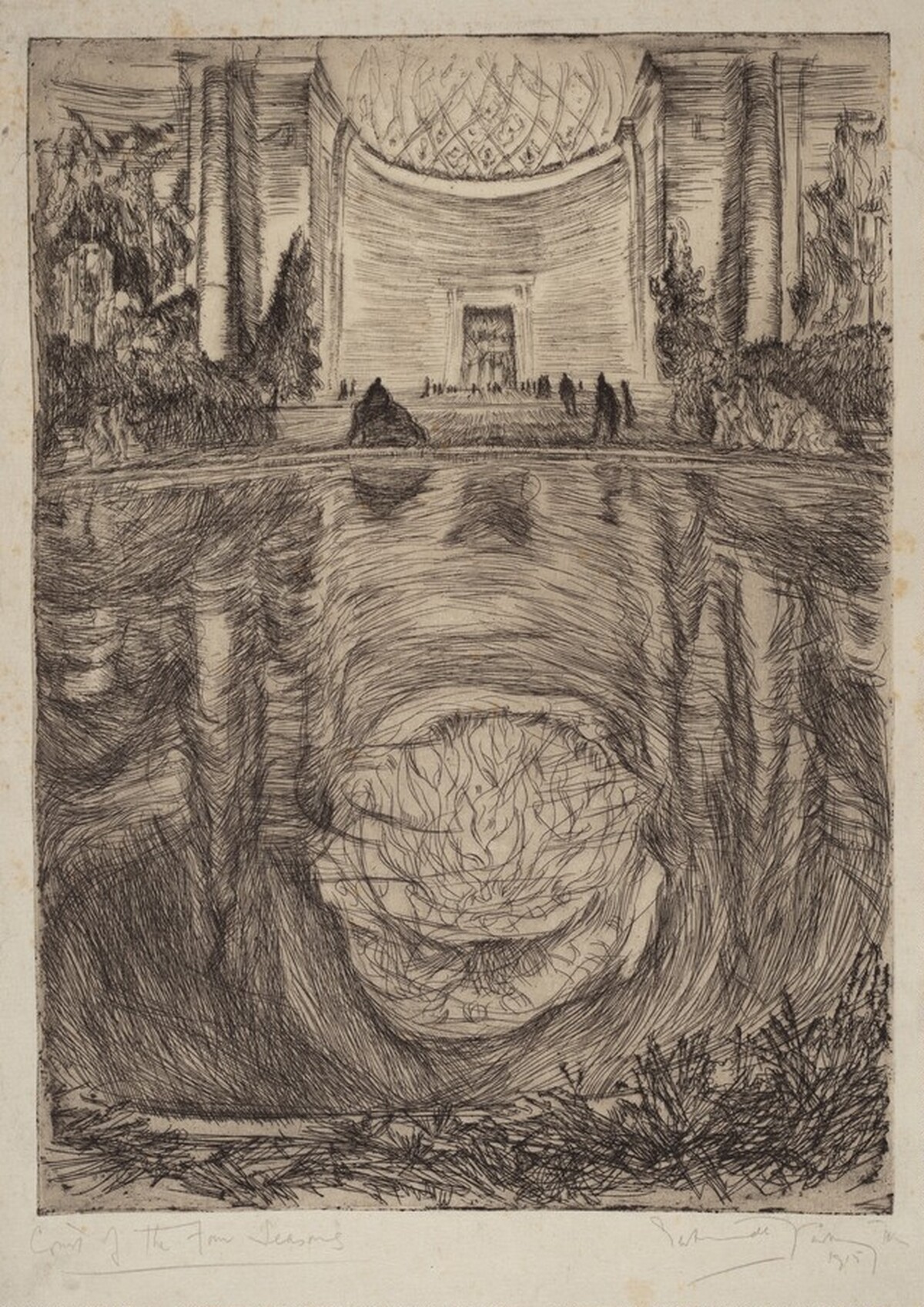 Court of the Four Seasons, Panama-Pacific Fair, San Francisco by Gertrude Partington Albright