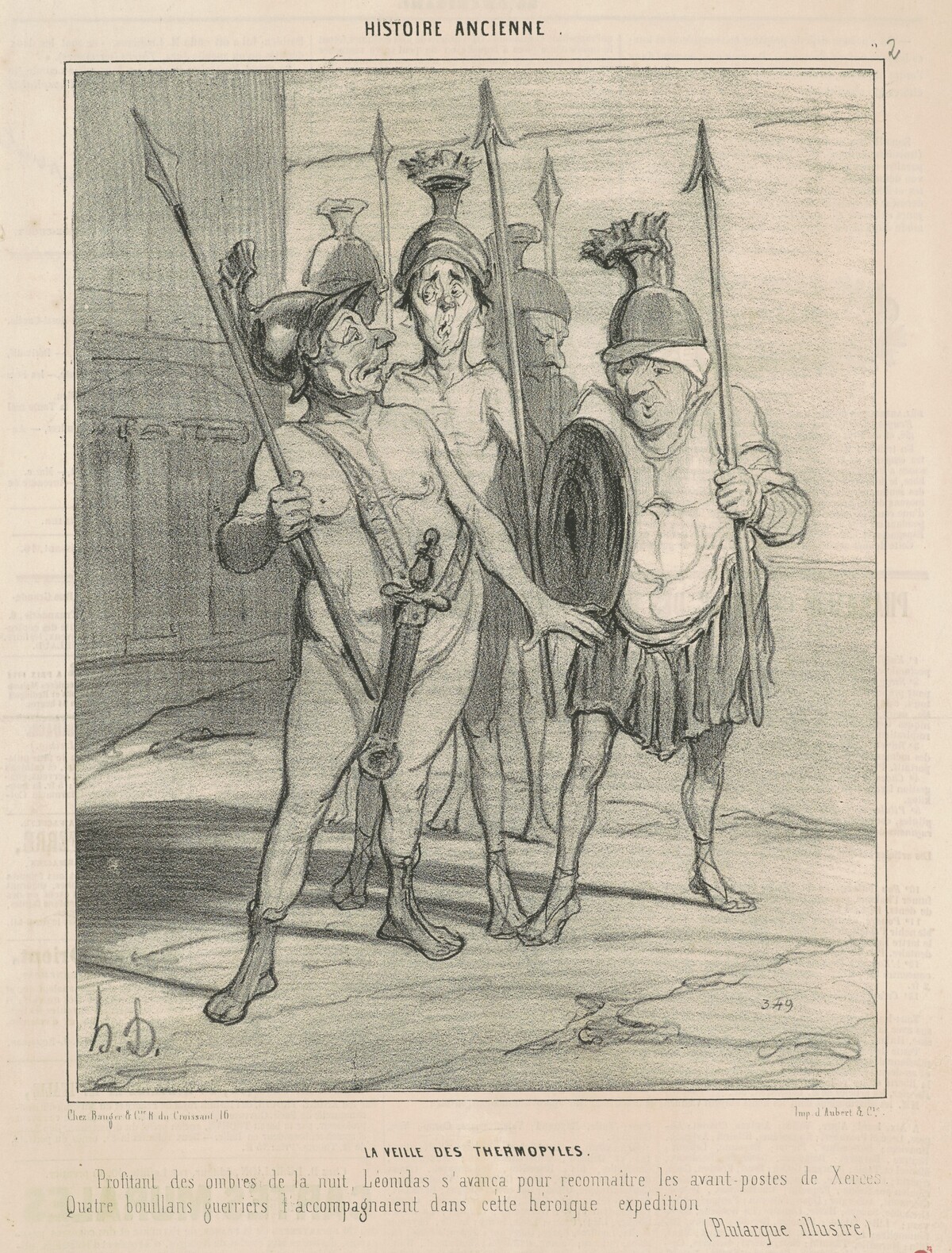 La veille des Thermopyles by Honoré Daumier