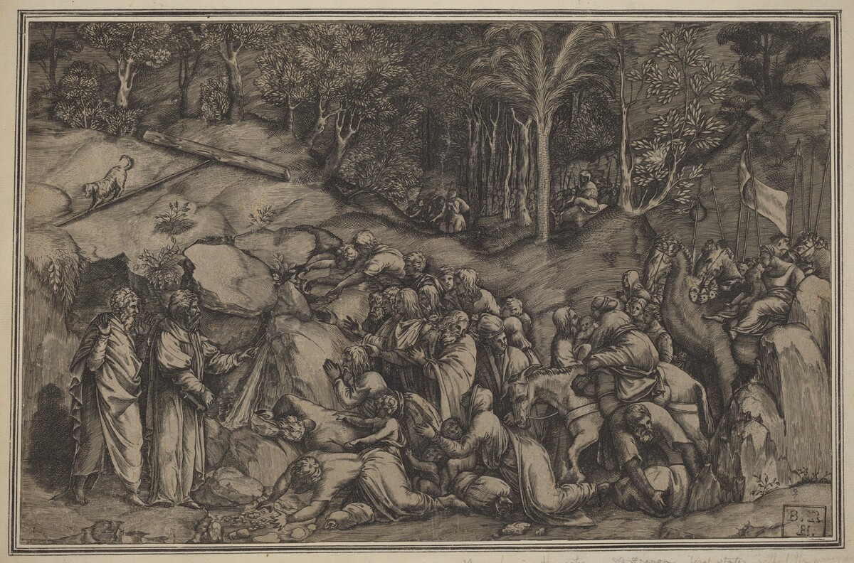 Moses Striking the Rock by Lorenzo de Musi