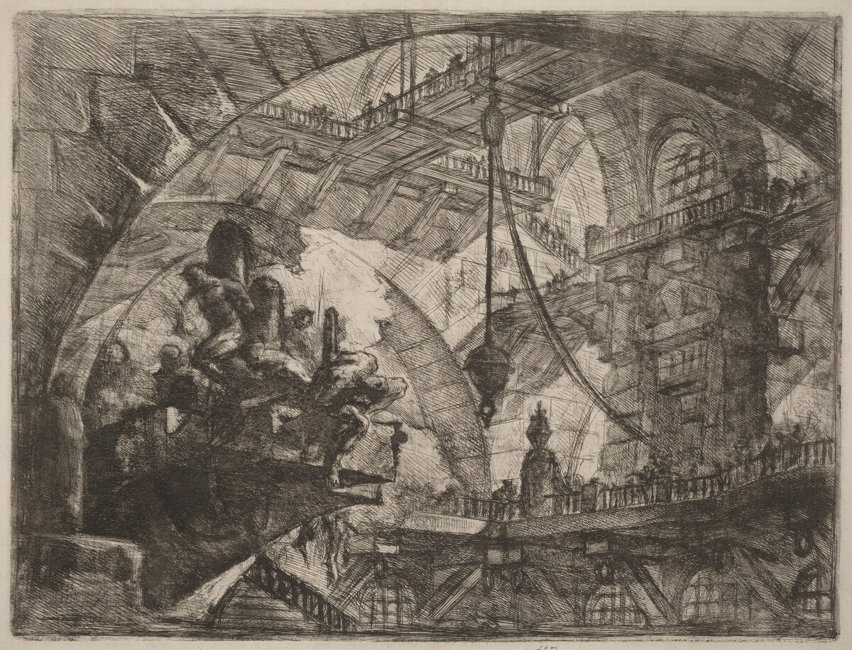 Prisoners on a Projecting Platform by Giovanni Battista Piranesi