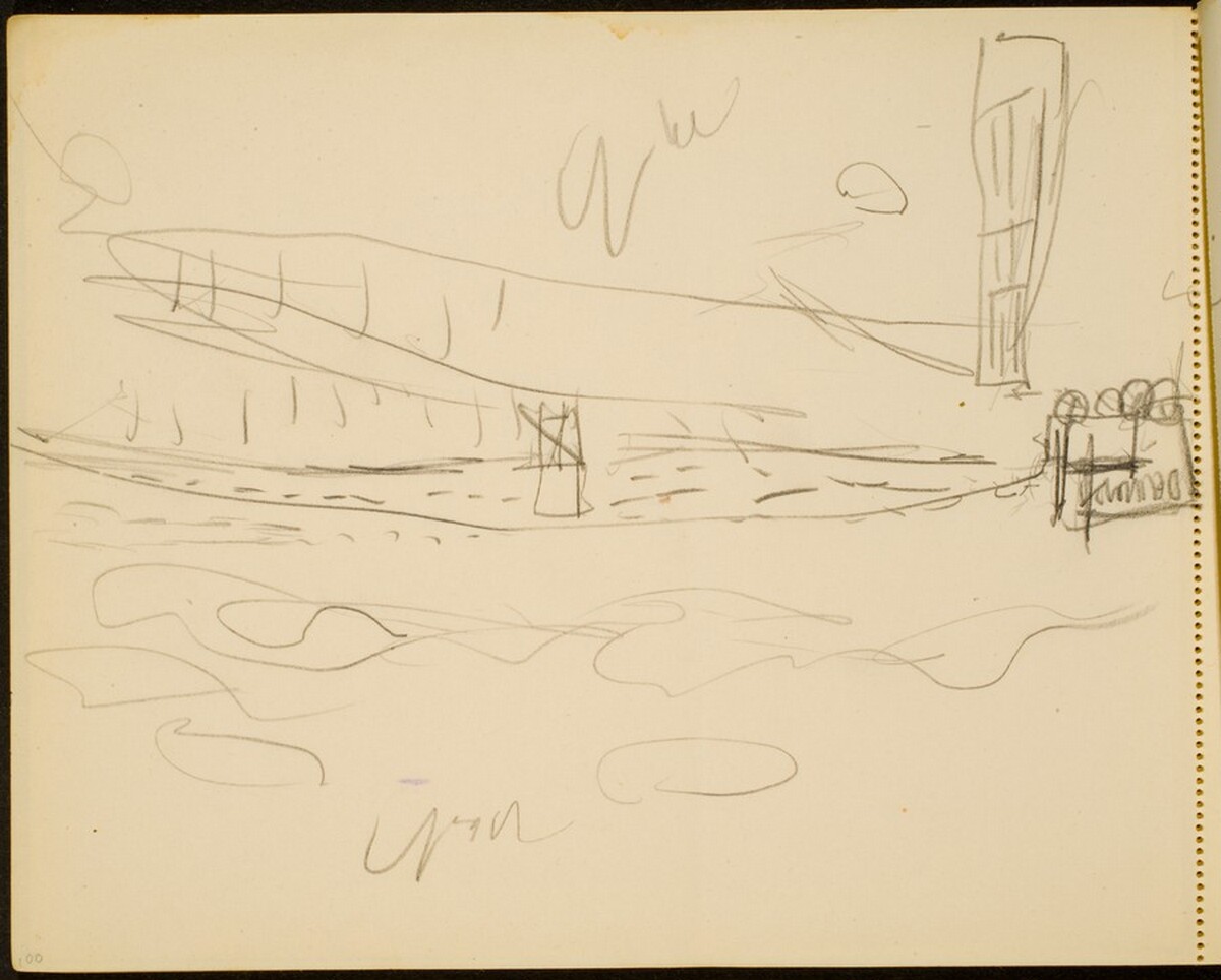 Meereslandschaft, Farbangaben (Seascape with Notations) [p. 100] by Max Beckmann