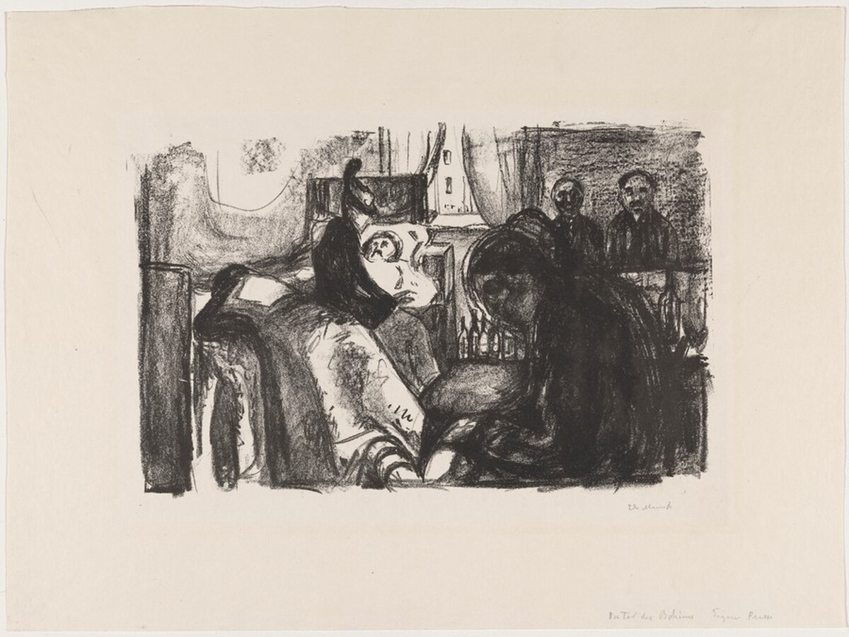 The Death of the Bohemian (Bohemens død) by Edvard Munch