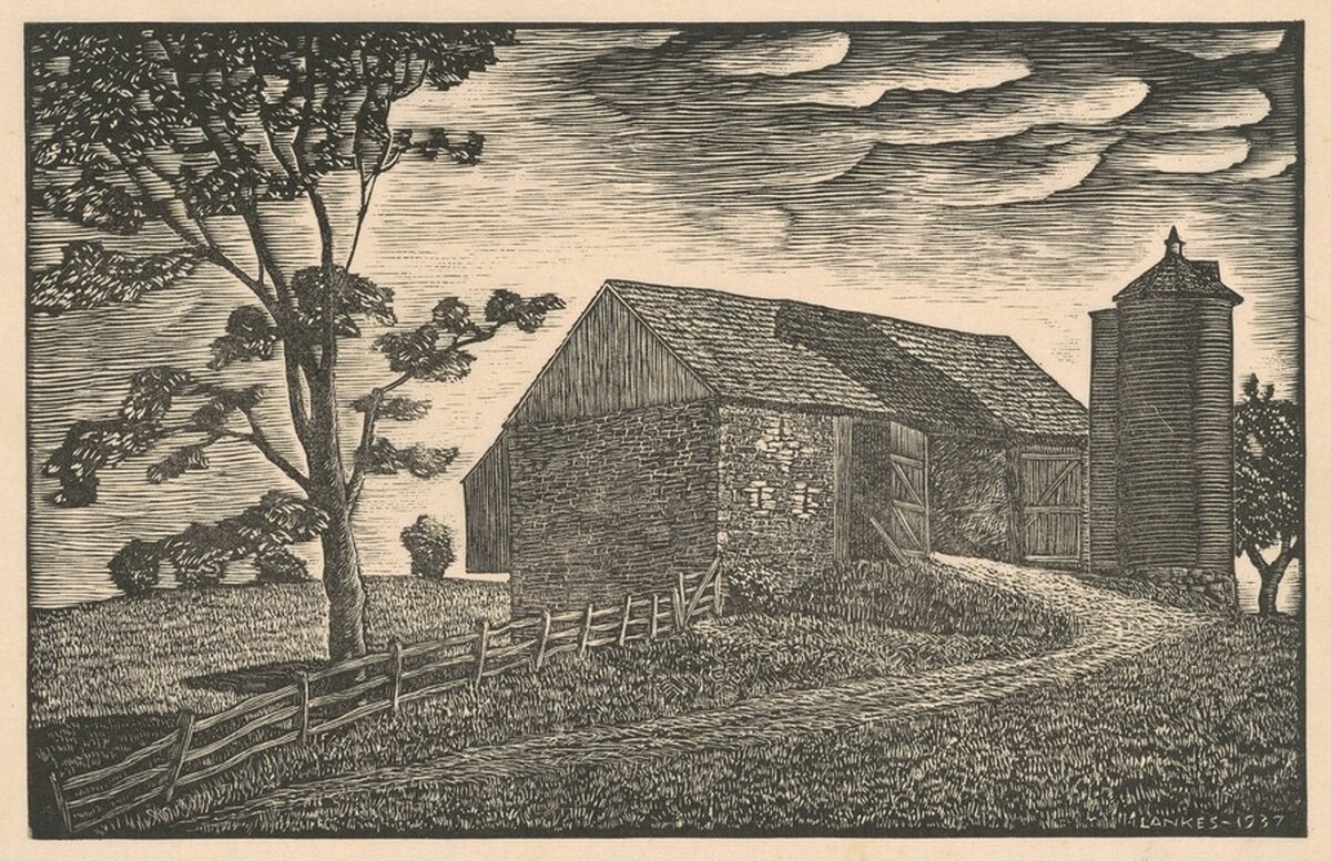Barn Near Reading, Pennsylvania by J. J. Lankes