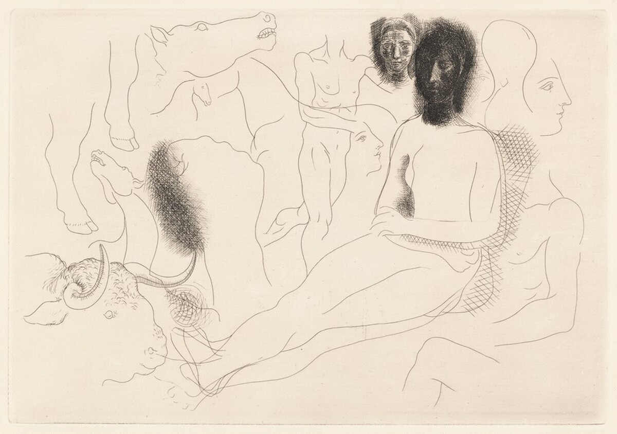 Nu assis et esquisses... (Seated Nude and Sketches...) by Pablo Picasso, Honoré de Balzac (author)