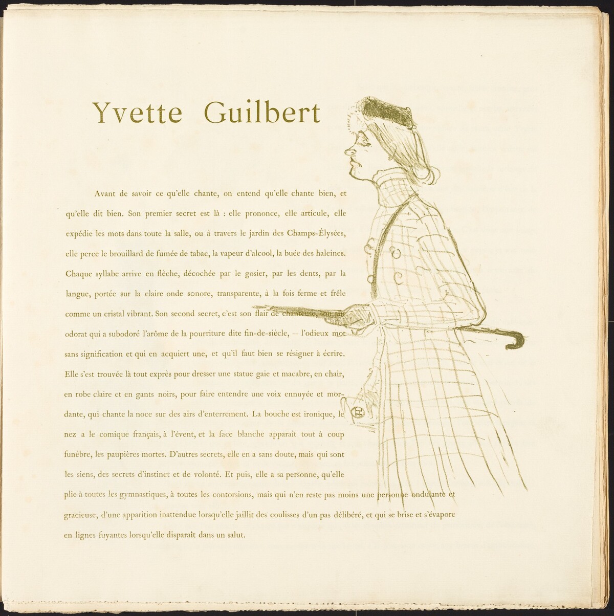 Yvette Guilbert by Henri de Toulouse-Lautrec