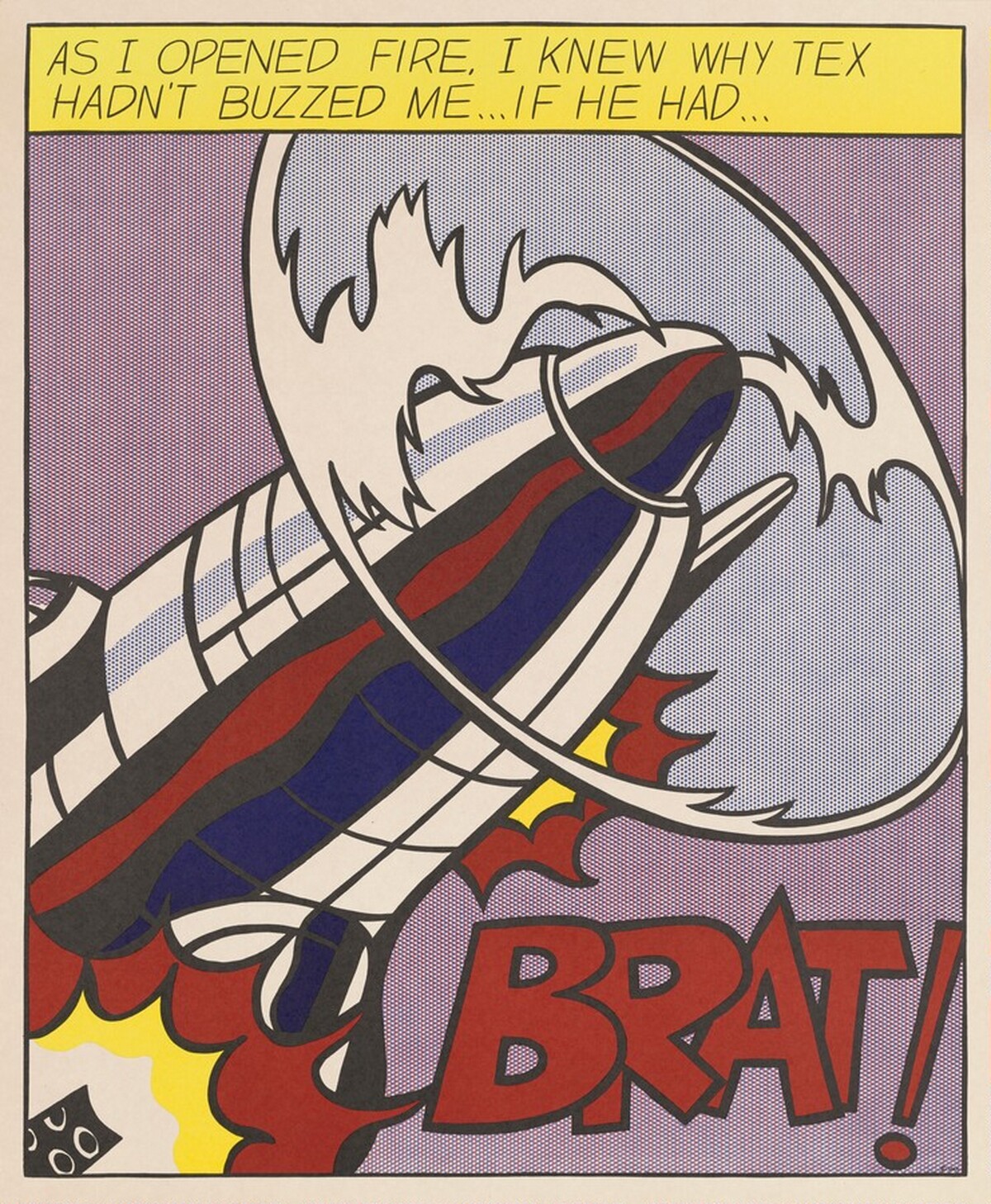 As I Opened Fire [left panel] by Roy Lichtenstein