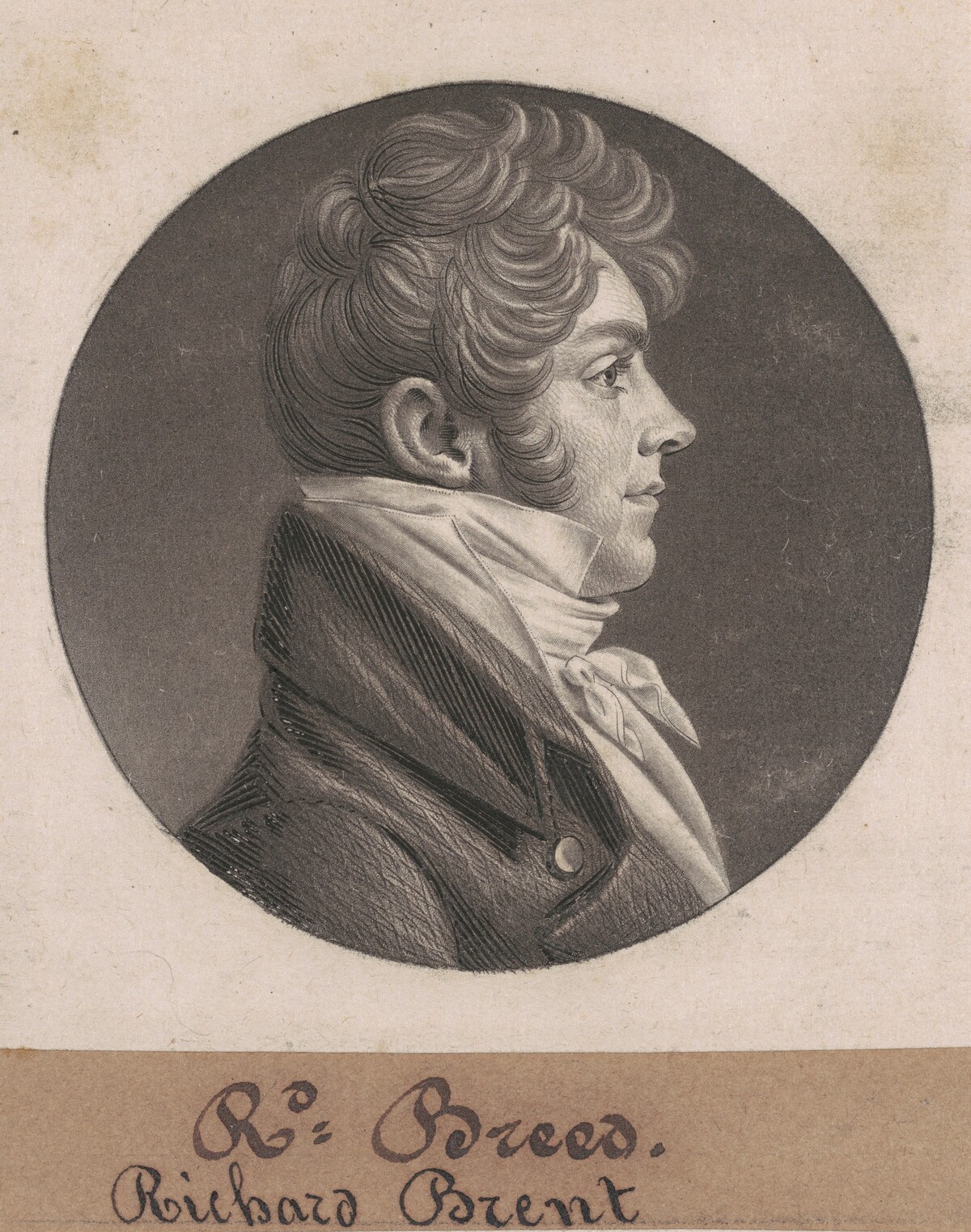 Richard Brent by Charles B.J. Févret de Saint-Mémin
