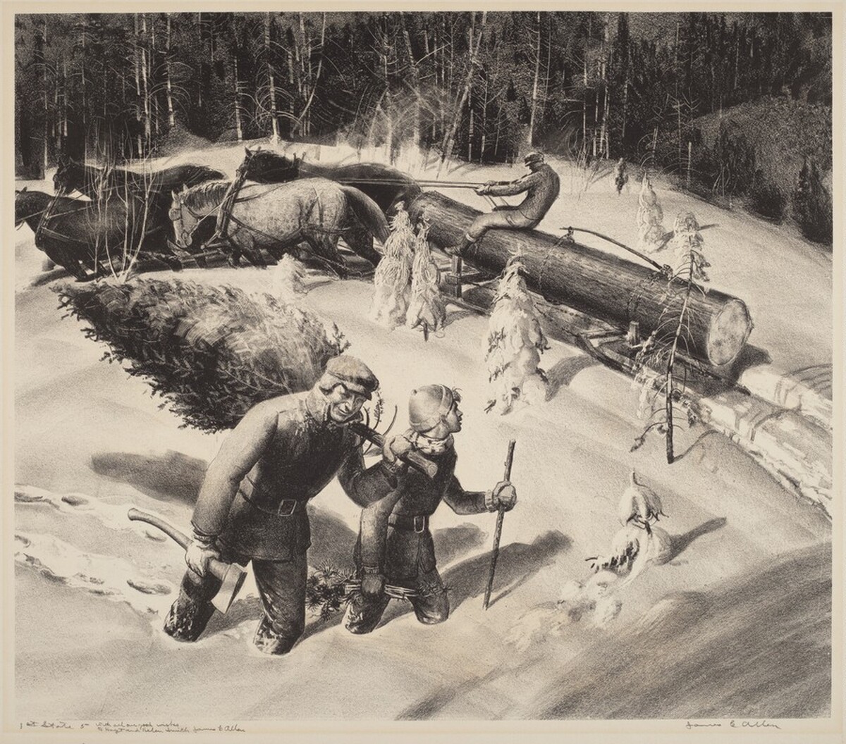 Getting the Christmas Tree by James E. Allen