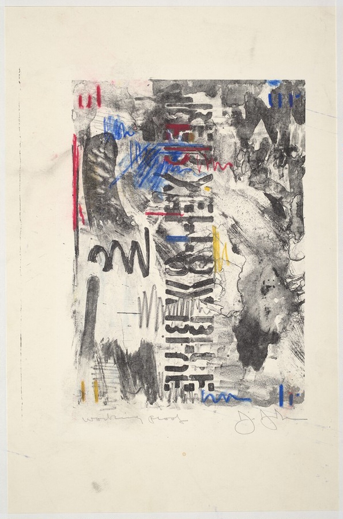 Red, Yellow, Blue [working proof] by Jasper Johns