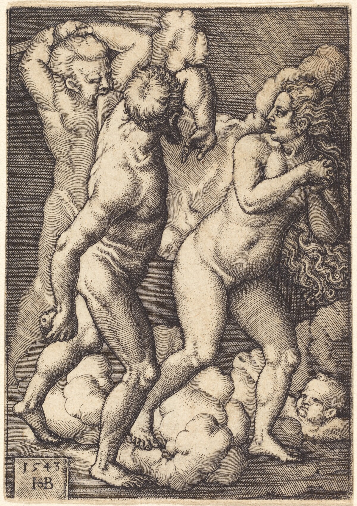 Expulsion from Paradise by Sebald Beham