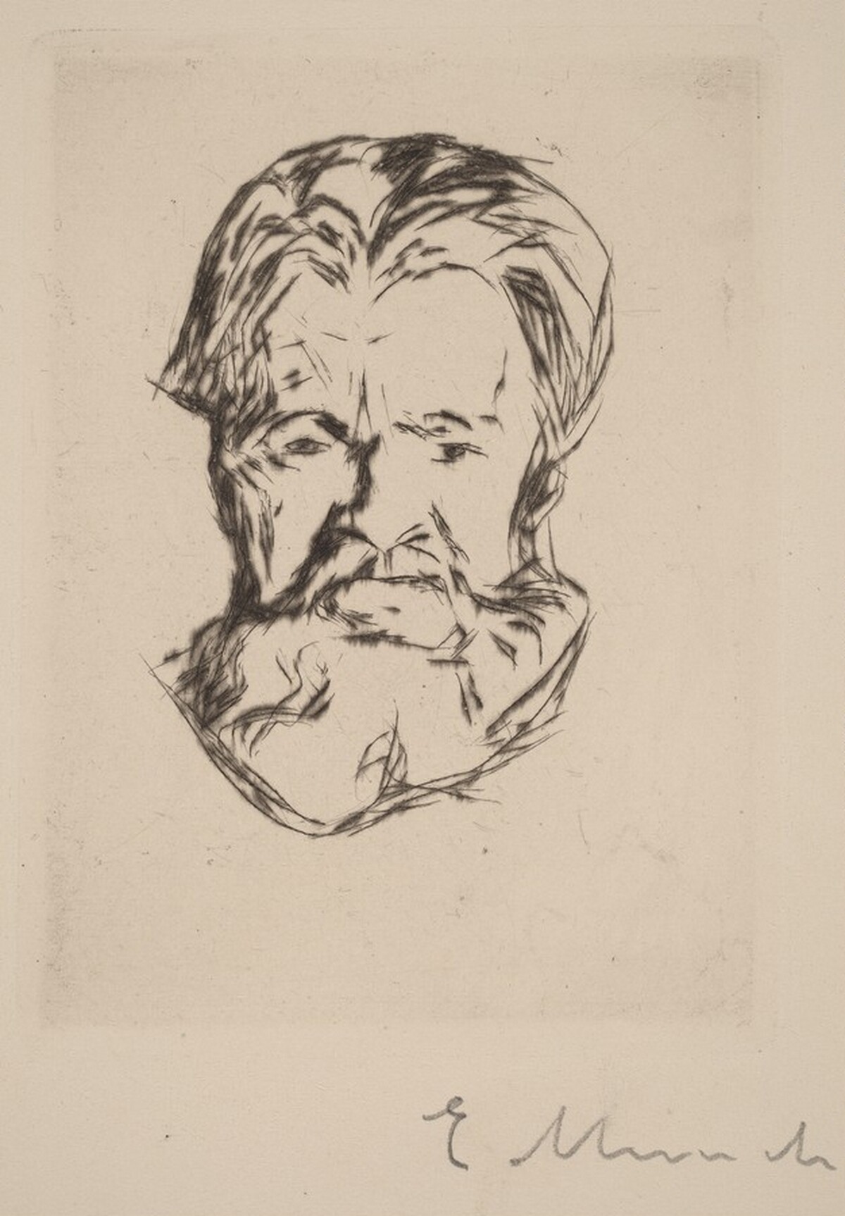 Head of a Man (Mannerkopf) by Edvard Munch