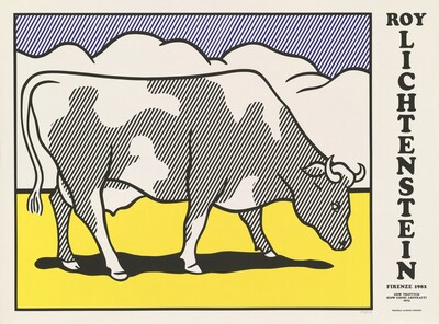 Cow Triptych (Cow Going Abstract) Poster (left panel)