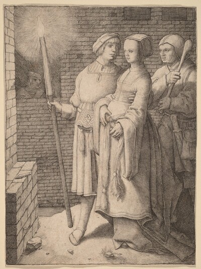 The Man with the Torch and a Woman Followed by a Fool