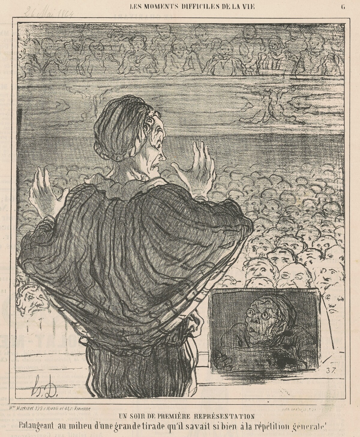 Un soir de première représentation by Honoré Daumier