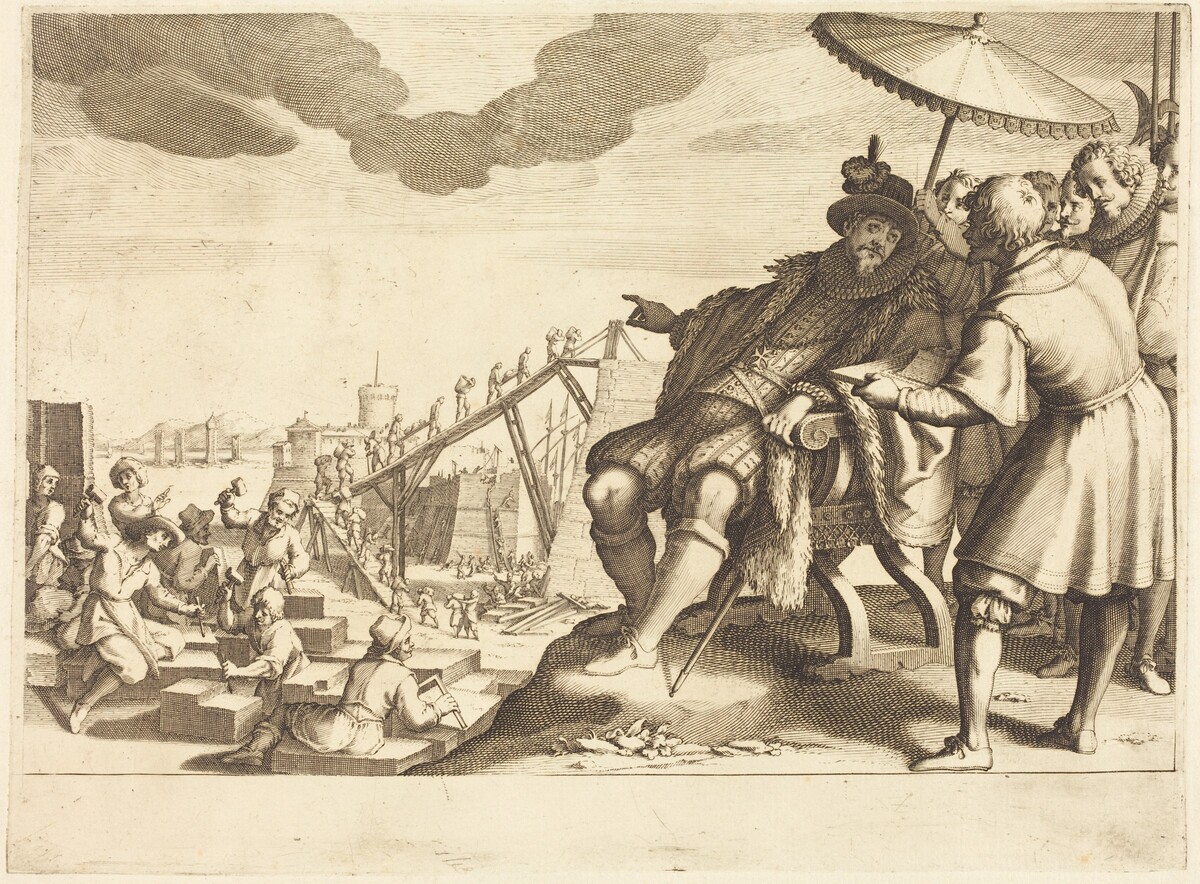 Construction and Fortification of the Port of Livorno by Jacques Callot