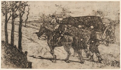 a) Artillery on Mission (recto); b) Artillery on Mission (verso) (Artiglieria da campagna)