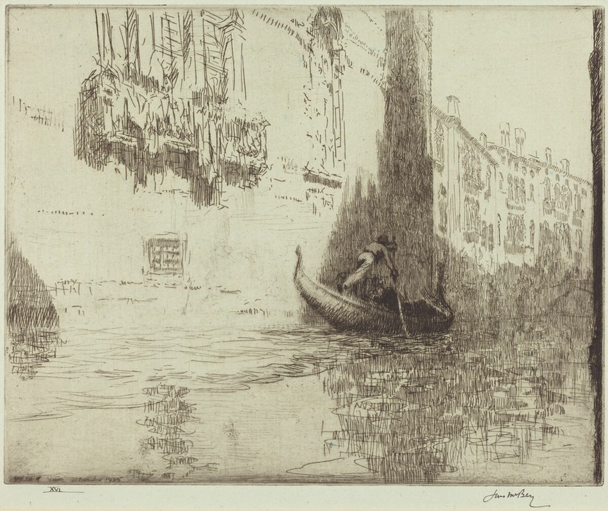 The Passing Gondola by James McBey