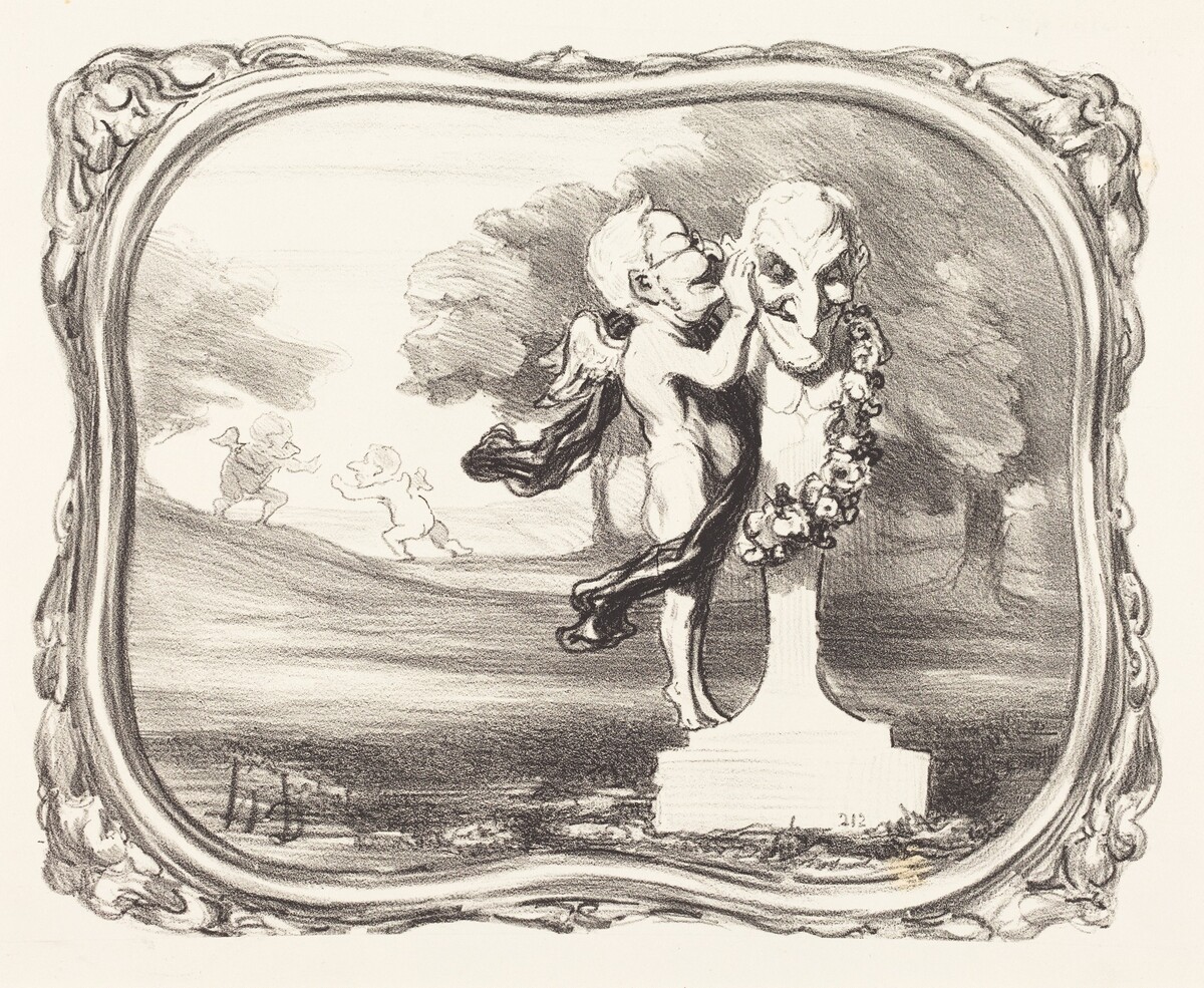Le Secret confié au dieu faune by Honoré Daumier