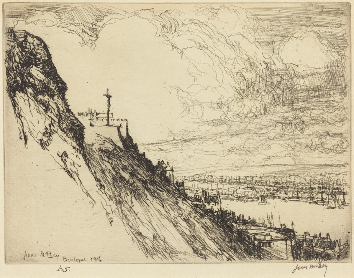 The Crucifix, Boulogne by James McBey