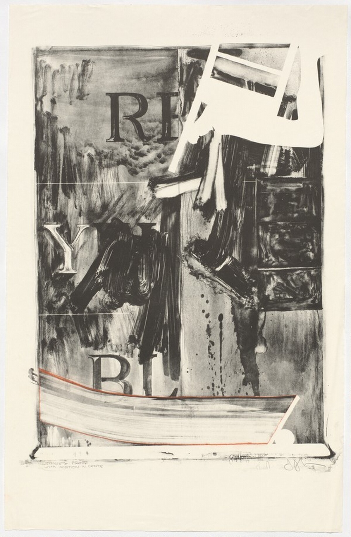 Watchman [working proof] by Jasper Johns