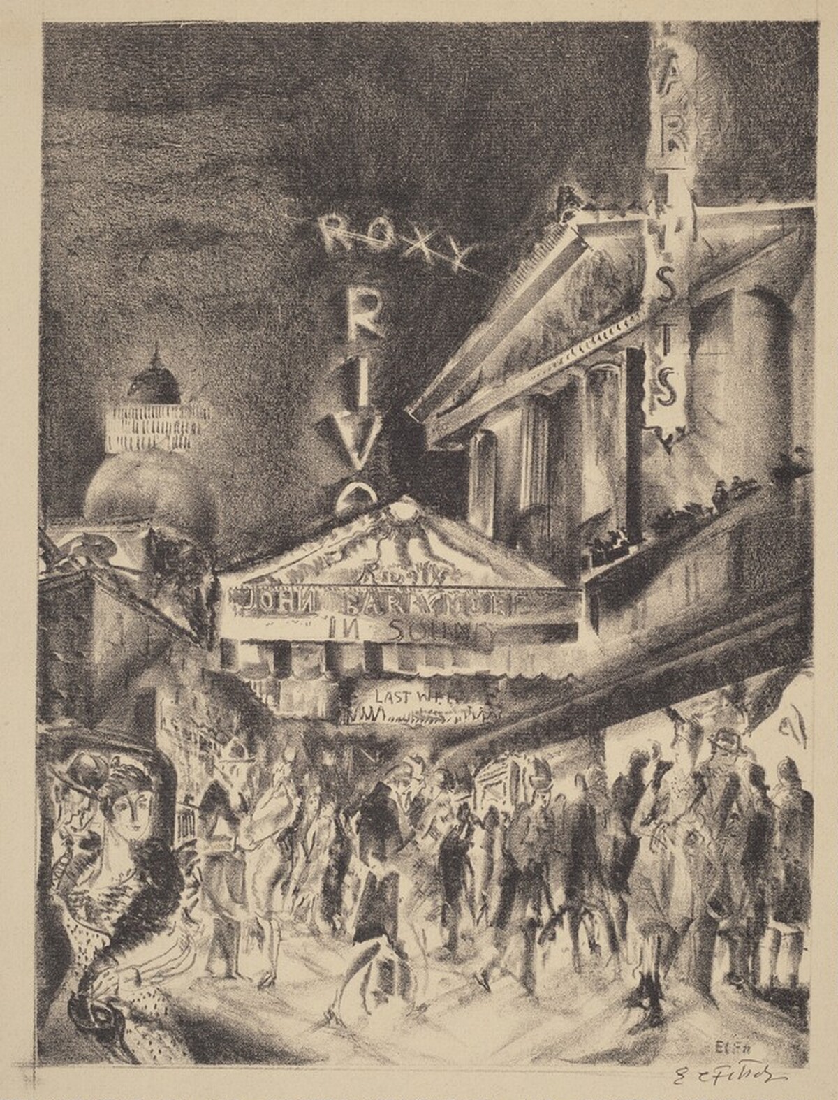 Broadway Night  (John Barrymore in Sound) by Eugene Camille Fitsch