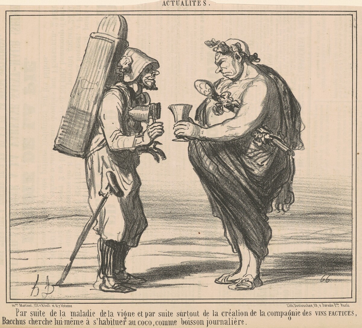 Par suite de la maladie de la vigne by Honoré Daumier