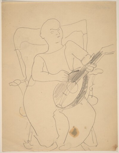 Seated Boy with Lute