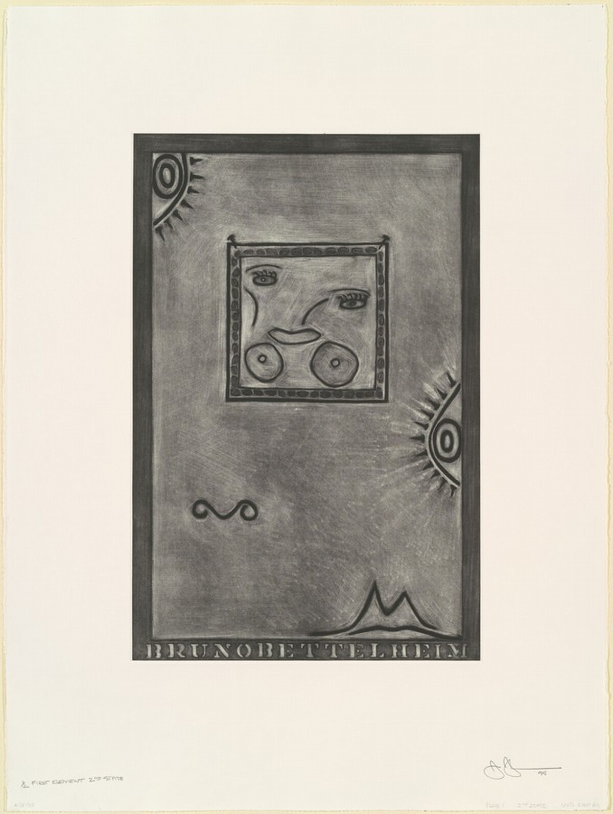 Untitled (White Mezzotint) [state proof of 2nd state] by Jasper Johns