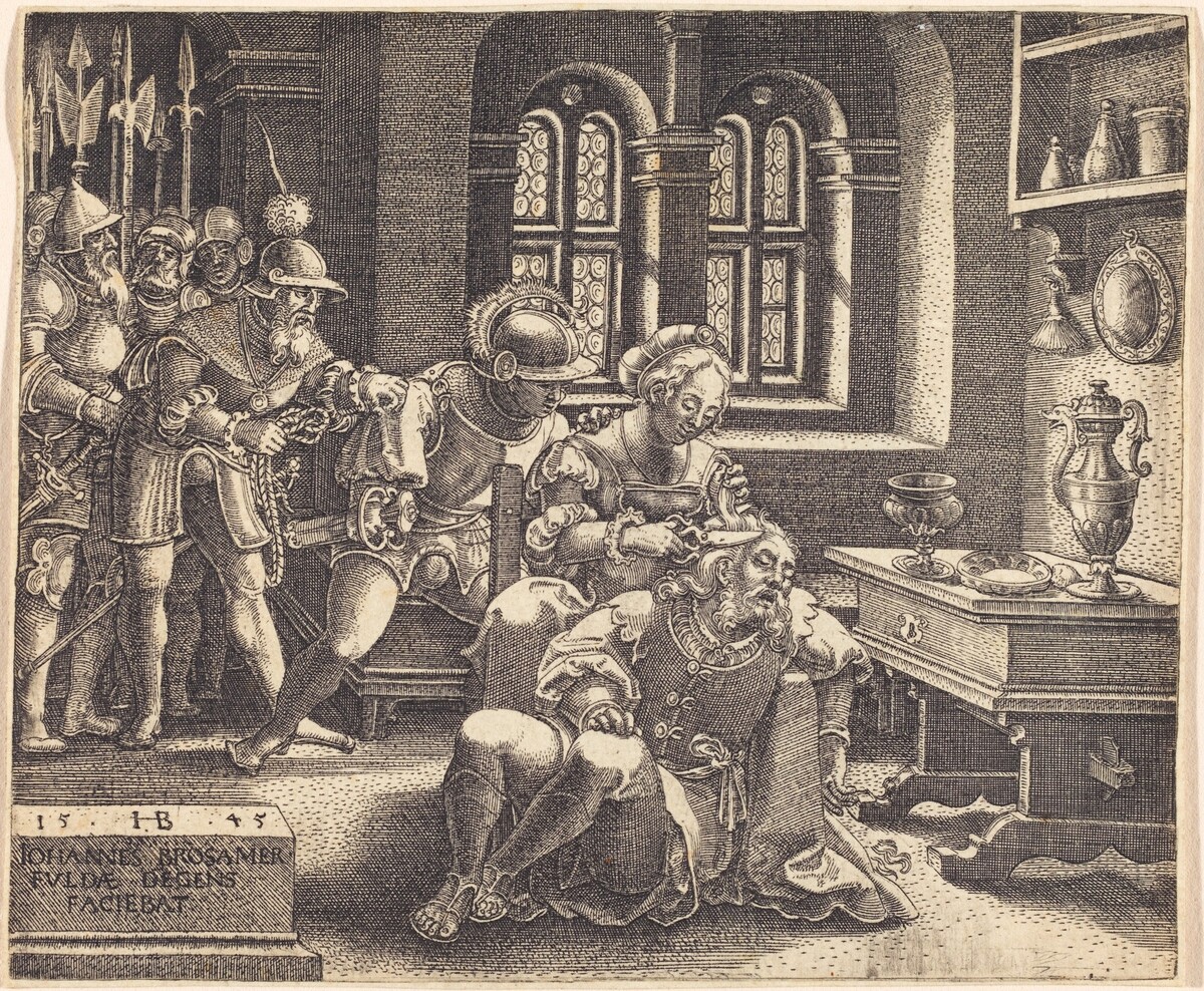 Samson and Delilah by Hans Brosamer