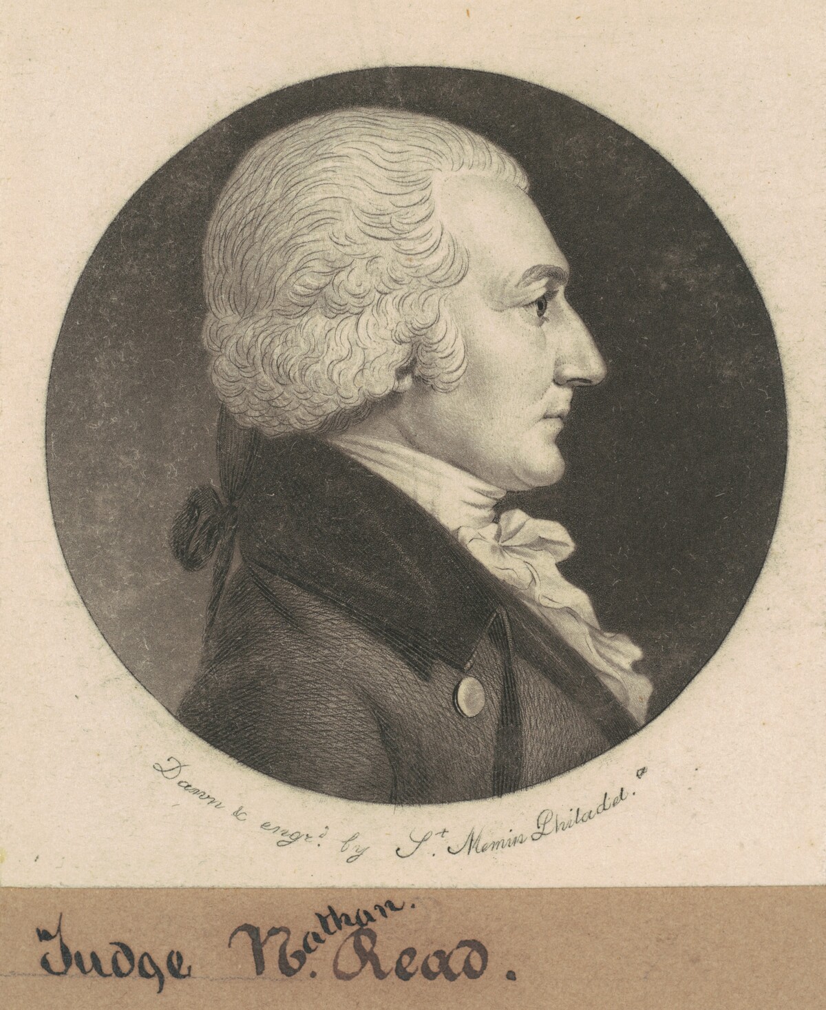 Nathan Read by Charles B. J. Févret de Saint-Mémin