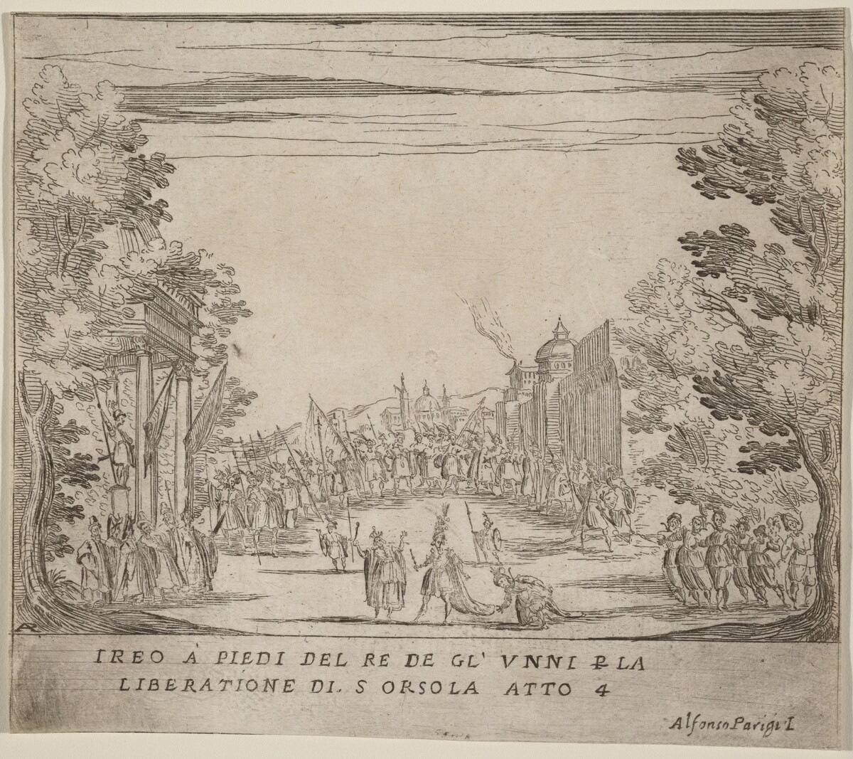 Jereo Before the King of the Huns for the Liberation of Saint Ursula by Alfonso Parigi II