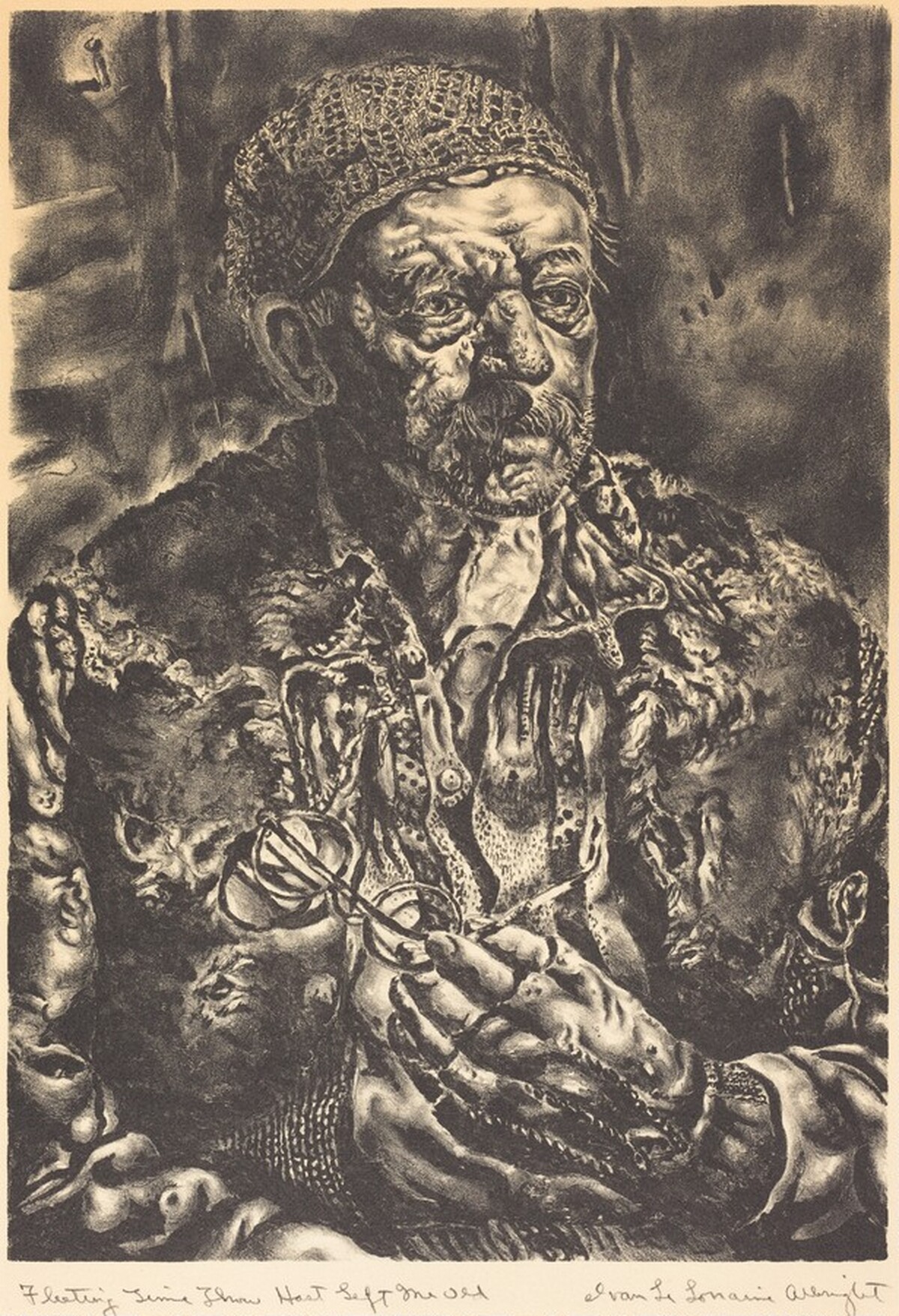 Fleeting Time, Thou Hast Left Me Old by Ivan Albright
